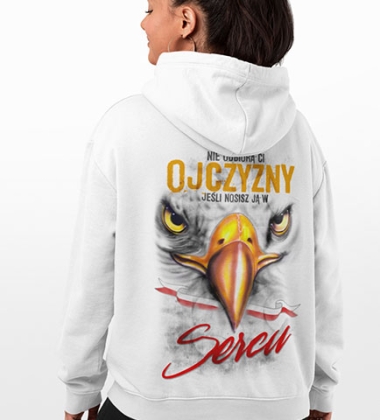 Damska bluza z kapturem NIE ODBIORĄ CI OJCZYZNY